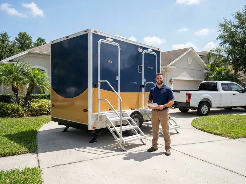 Multi-Stall Luxury Restroom Trailer in Orlando, FL