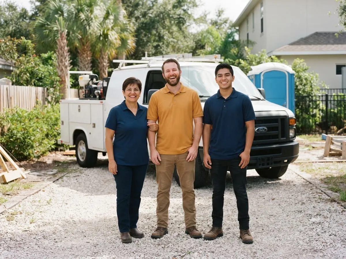 Falcon Portable Toilets portable toilet rentals team in Orlando, FL
